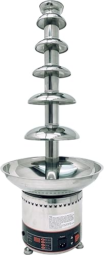 TECHTONGDA Fuente eléctrica de fondue de chocolate, máquina de calefacción de fusión de chocolate de 7 niveles, fondue de chocolate caliente con