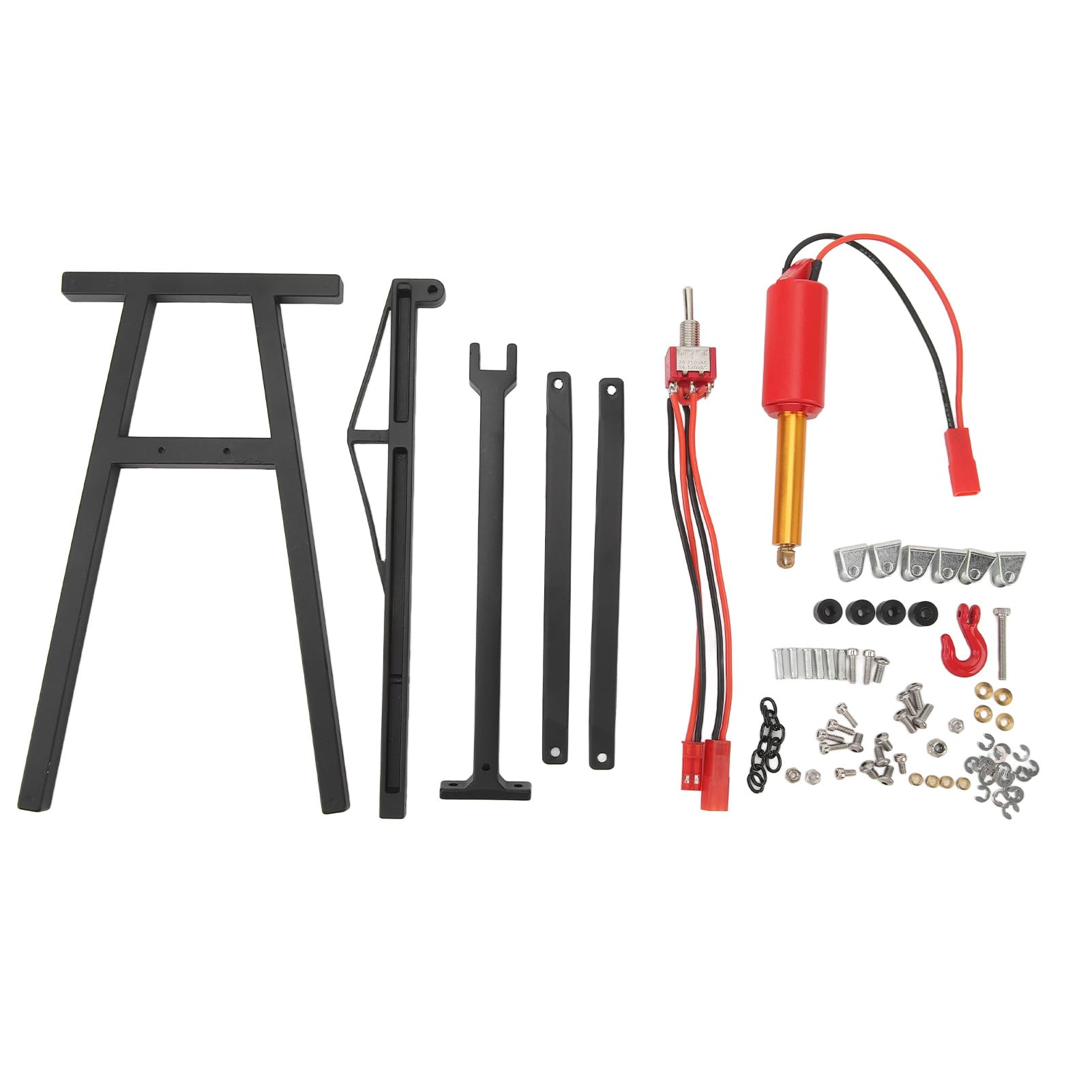 RC Engine Crane Jack 300g Lifting Force Strong Bearing RC Engine Crane Hanger for Remote Control Vehicles (Black)