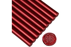 Flexible Sealing Wax Rods To Enhance Your Creative Pursuits: Pack of 12 Blood Red Sparkles