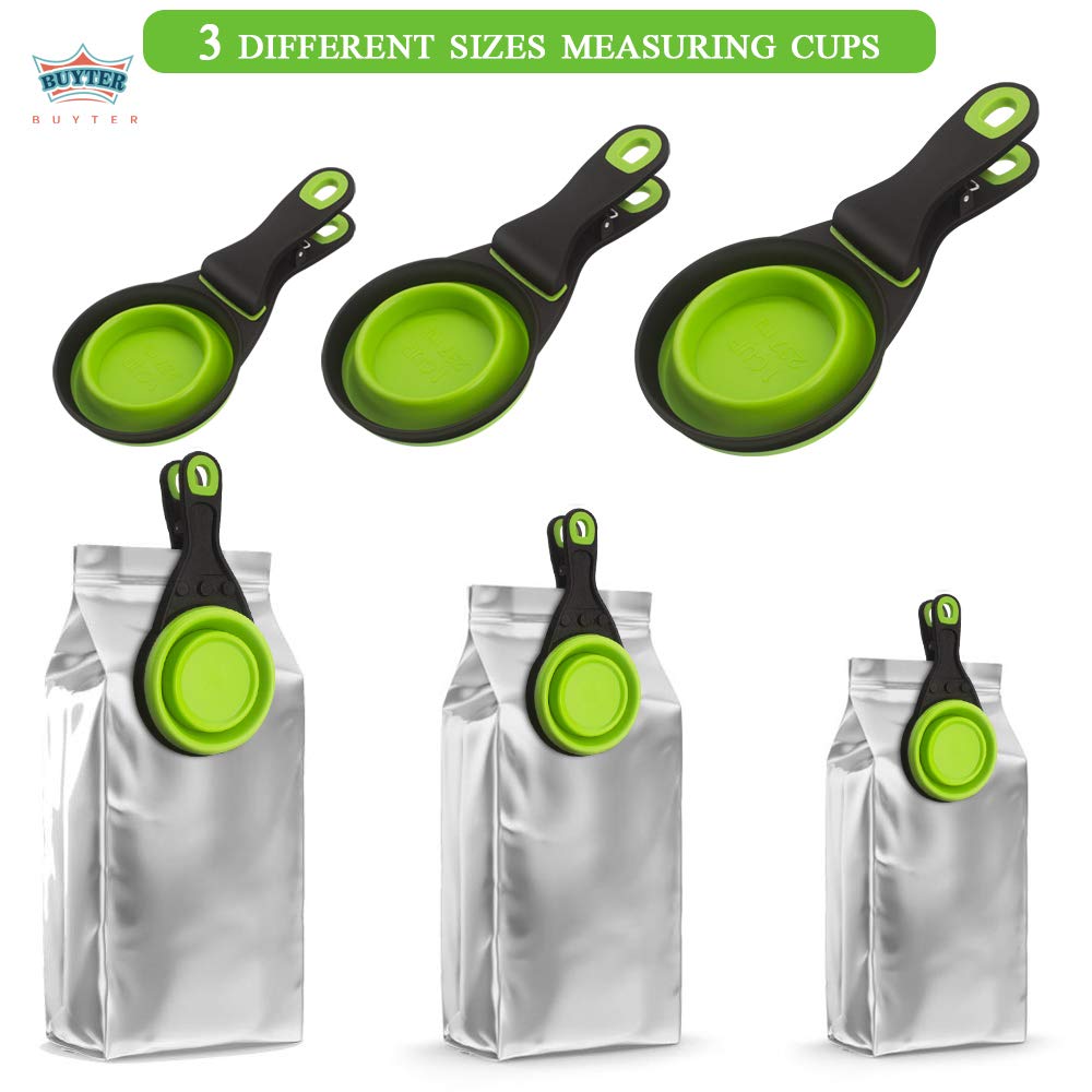 2 stuks huisdier voedsel Scoop maatbeker, siliconen meten huisdier voedsel lepel, multifunctionele hond voedsel Scoop, voor hond kat opslag voedsel water snack reizen kom
