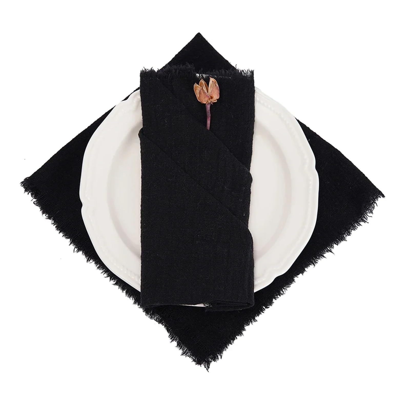24pcs Cotton Napkin 32x32cm Tea Towel Wedding Party Table Decor Burrs Napkins