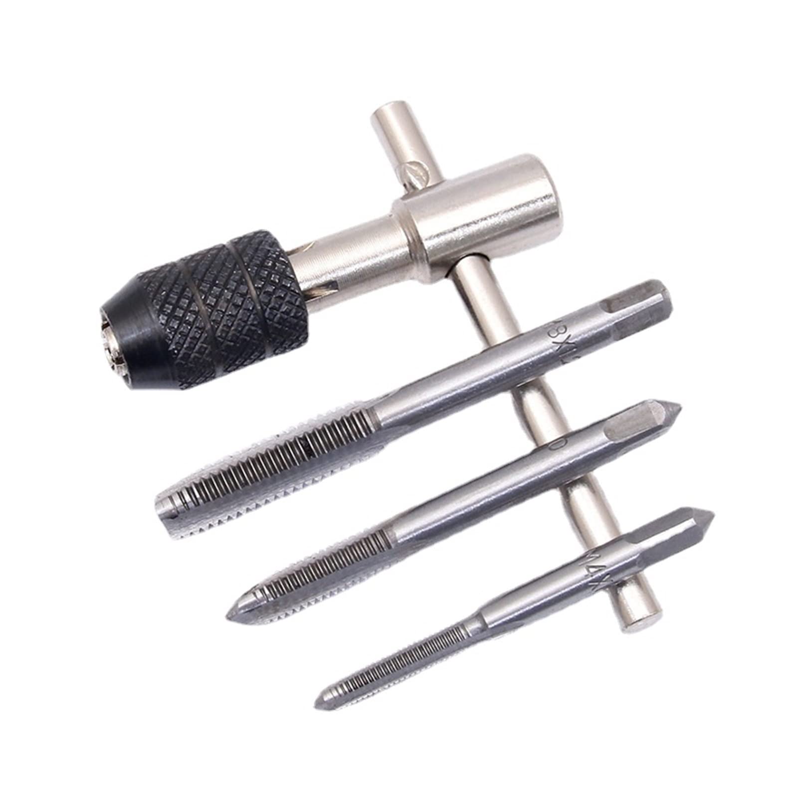 Juego de 6 machos de roscar manuales Tipo T, Brocas helicoidales para M3/M4/M5/M6/M8, con Juego de machos de roscar manuales MINGPING