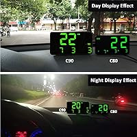 Vista 8 de Kingneed - Pantalla original universal de GPS con velocímetro y odómetro digital para automóvil, la velocidad aparece en entalla en millas por hora