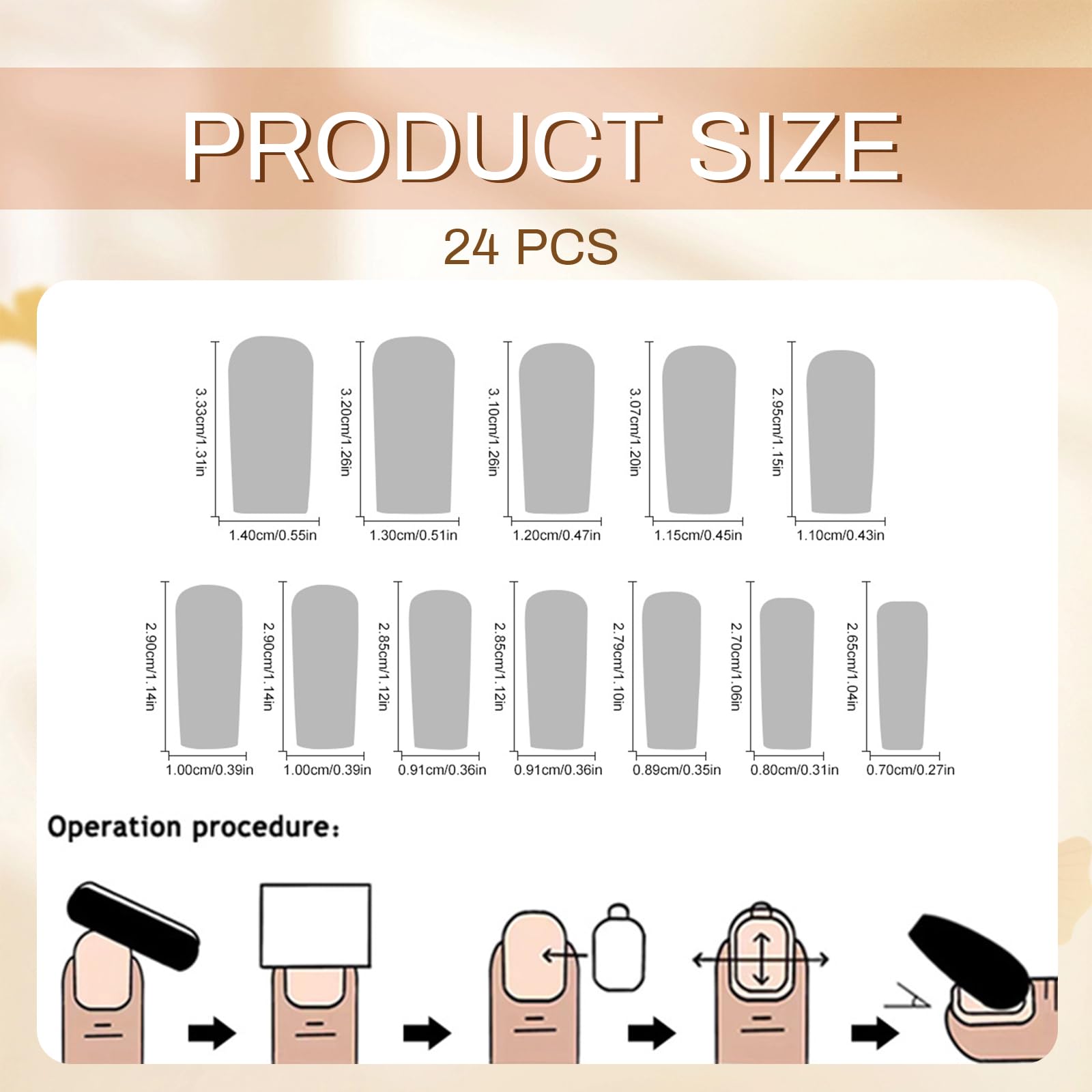 GlamRays 3D Cherry Bow Pearl False Nails White French Tip Press On Nails Extra Long Square False Nail With Design Glossy Full Cover 24Pcs - Image 2
