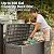 EAST OAK Outdoor Storage Box, 100 Gallon Deck Box, Waterproof Resin Storage Bench for Patio Cushions, Gardening Tools, Lockable, UV Resistant, outside storage, Grey
