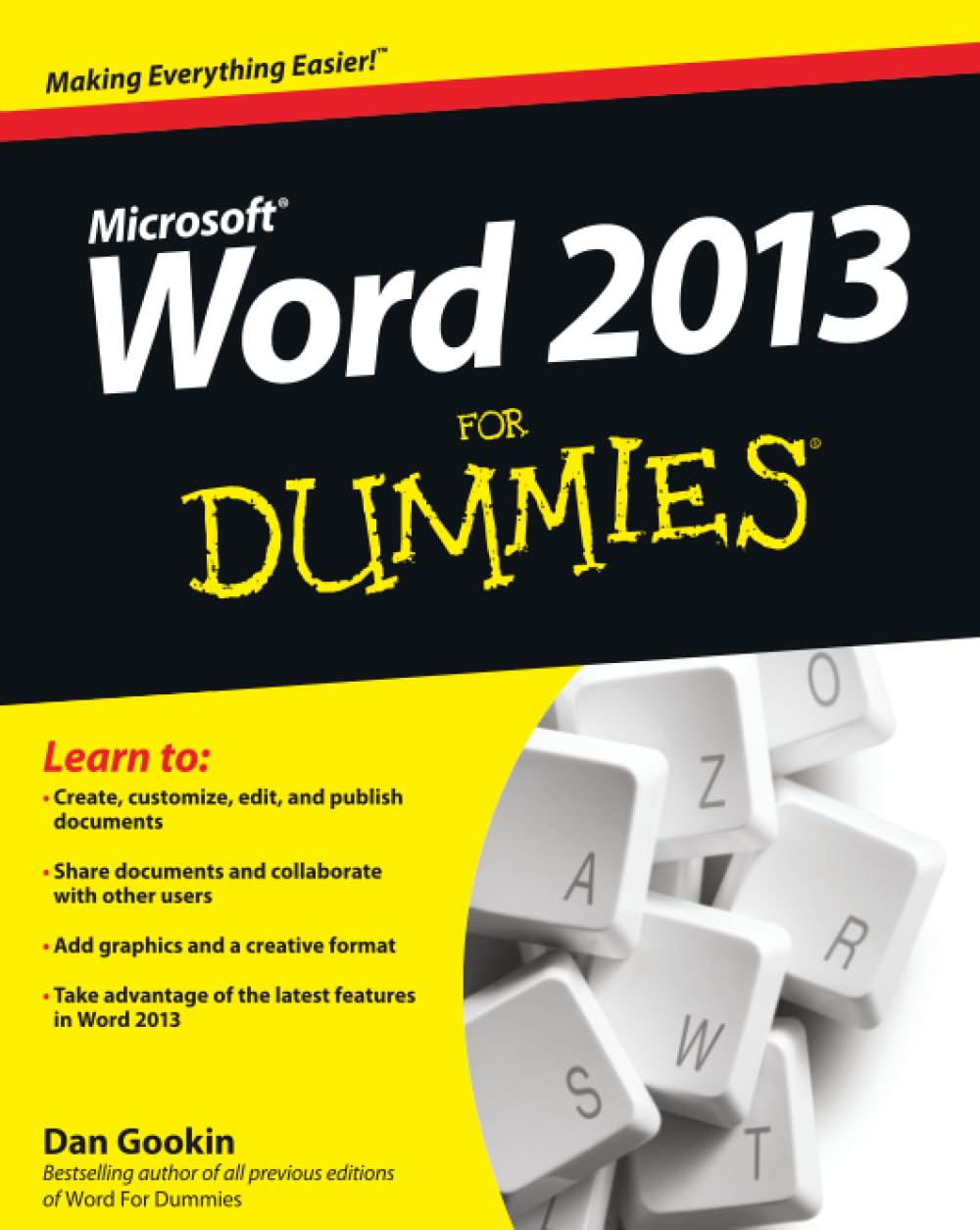 Word 2013 for Dummies by Dan Gookin (2013, Trade Paperback)