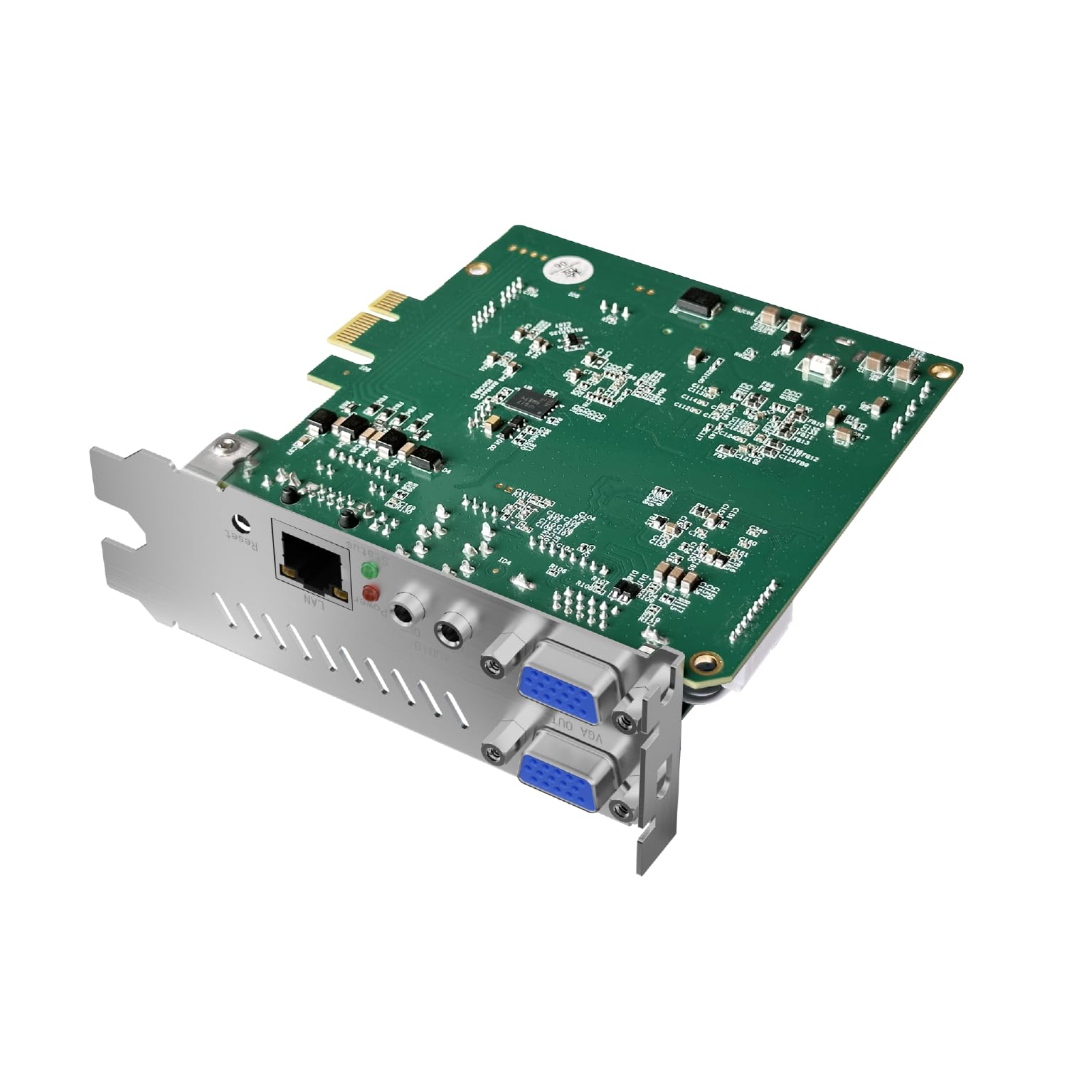 PCIe VGA Video Encoder, 1080P60 Hardware H.265/H.264 Encoder with VGA Loopout & Bypass, SRT RTMP RTSP HLS WebRTC UDP, Web UI, Low Latency for Live Streaming & IP Video Distribution