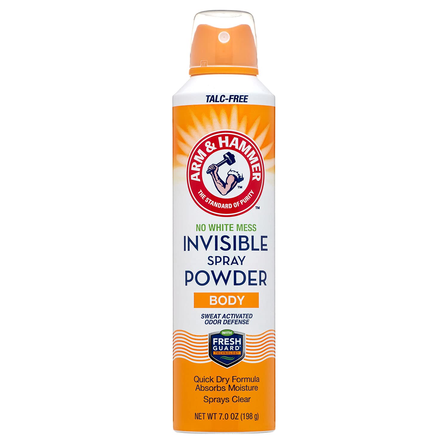 Arm & Hammer Invisible Body Powder Spray, Clear TalcFree