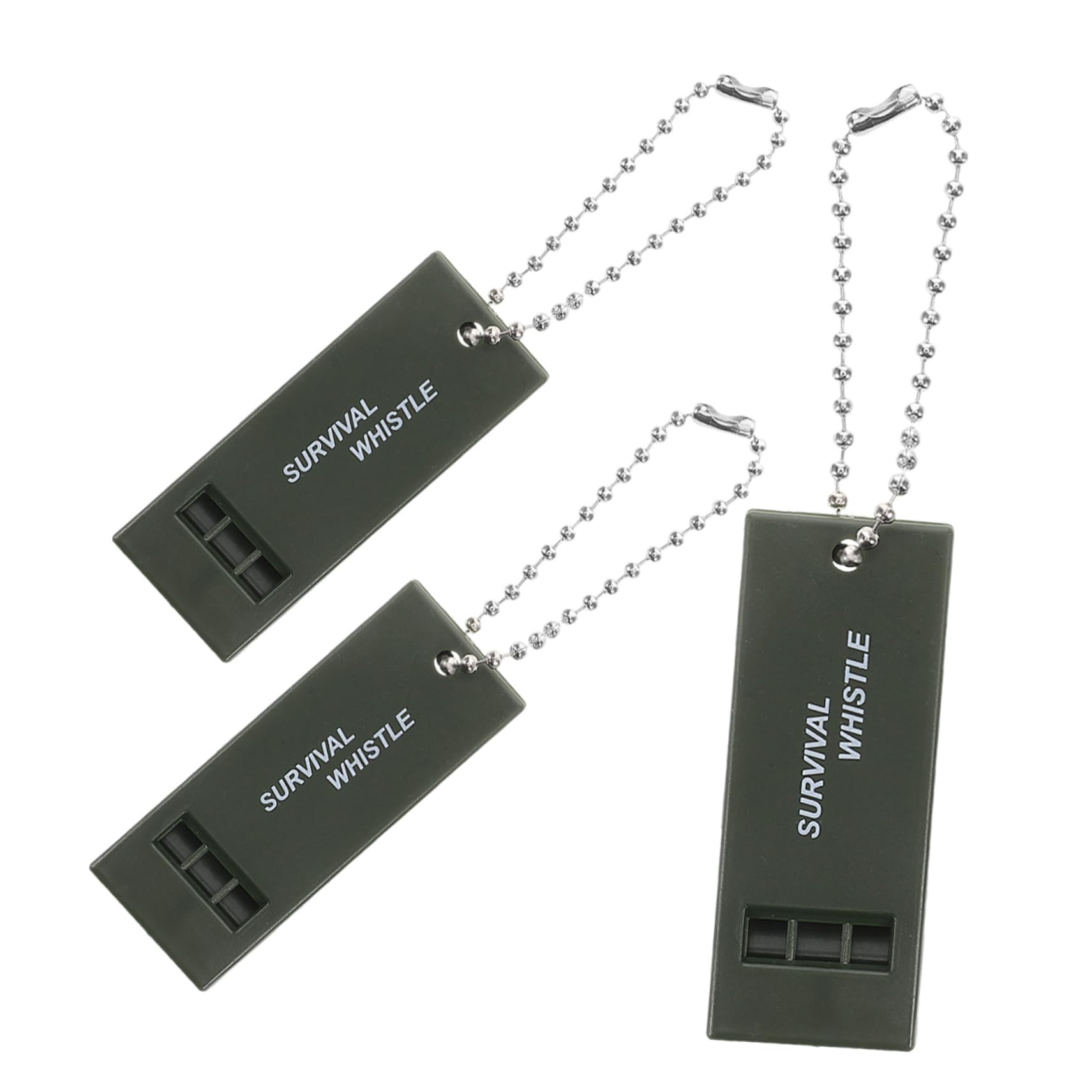 Milisten Emergency Whistle Set Lifesaving Whistle with Beaded Chain Loud Durable for Camping Hiking Outdoor Activities