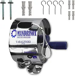 Varal Inox Recolhível Retrátil 15 Metros Mandrinox