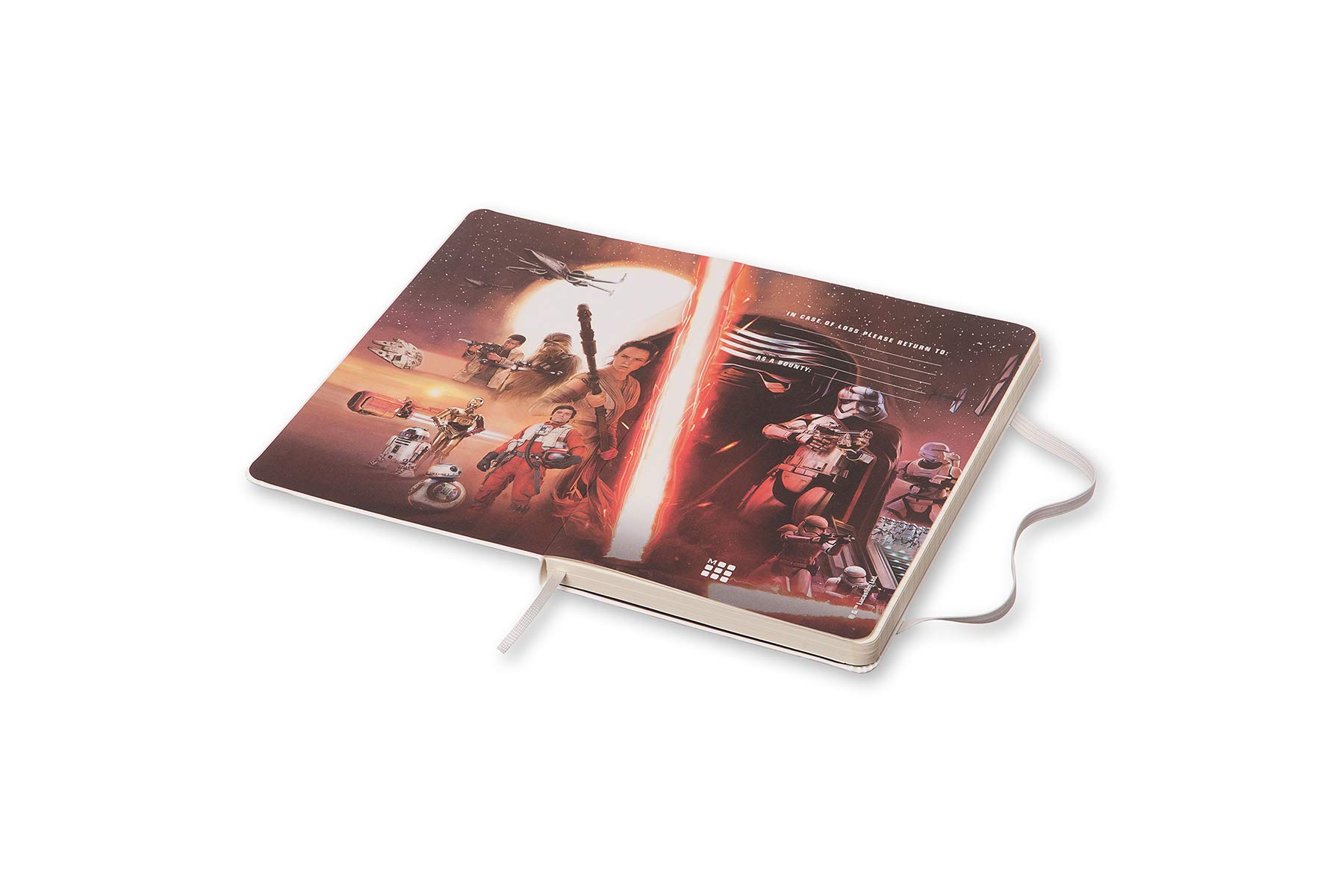 Moleskine Star LESW7AQP060 Wars Limited Edition Notizbuch (Liniertes Notizbuch mit Stormtrooper Motiv, Hardcover, Großformat 13 x 21 cm) 240 Seiten, weiß