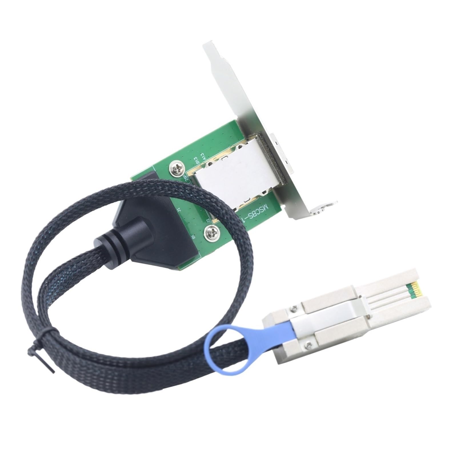 ZHANGLH Câble d'extension de 0,5 m mi ni S*A*S externe SFF-8088 mâle vers SFF-8088 femelle 26 broches PCBA avec support à profil bas 50 cm