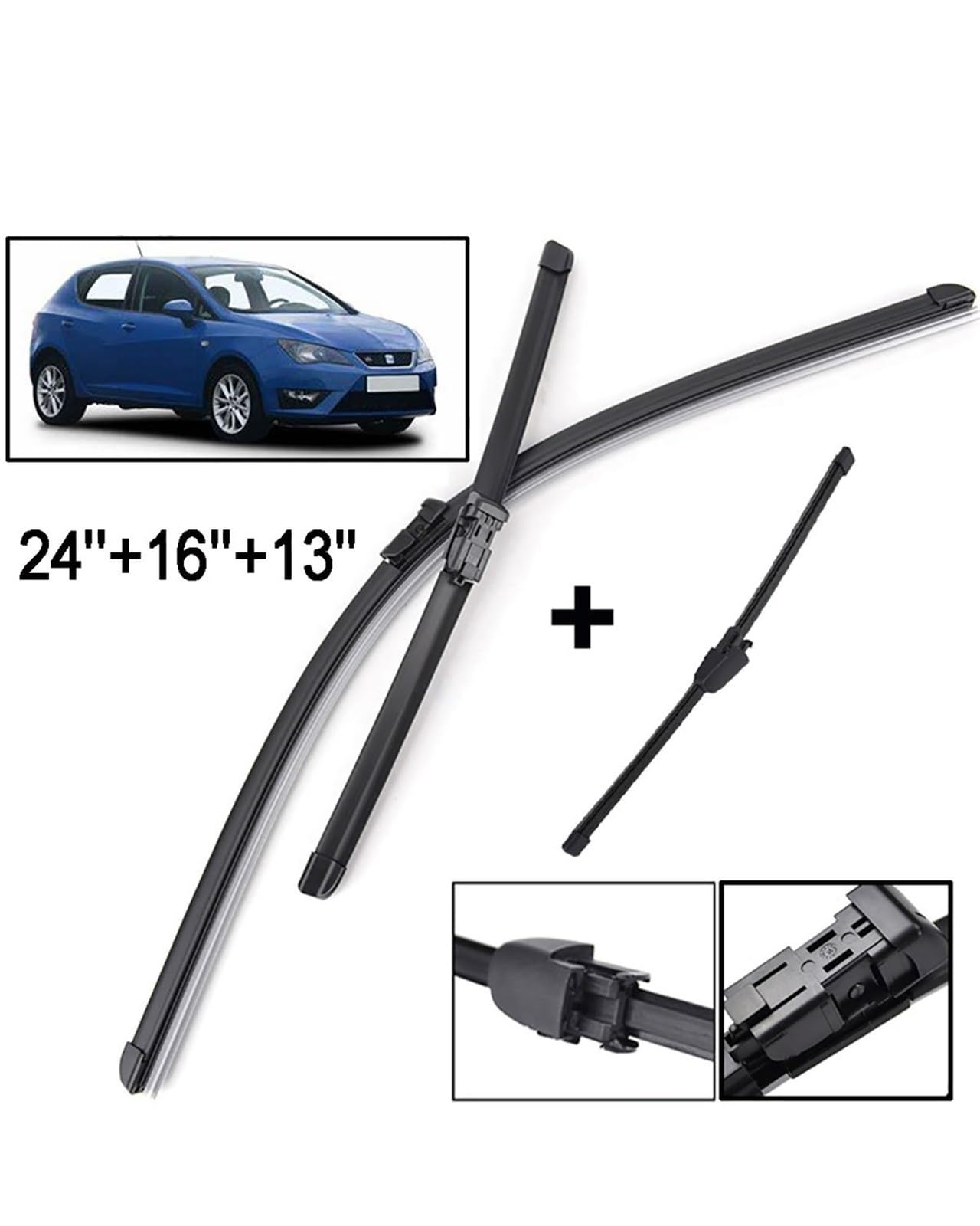 Para Seat Ibiza Coupe 6J 2012-2017 Limpiaparabrisas Delantero Parabrisas