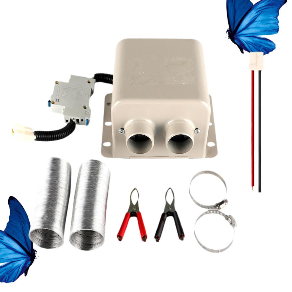 Auto Entfroster 12v 800w aus Eisen in Weiß für Auto