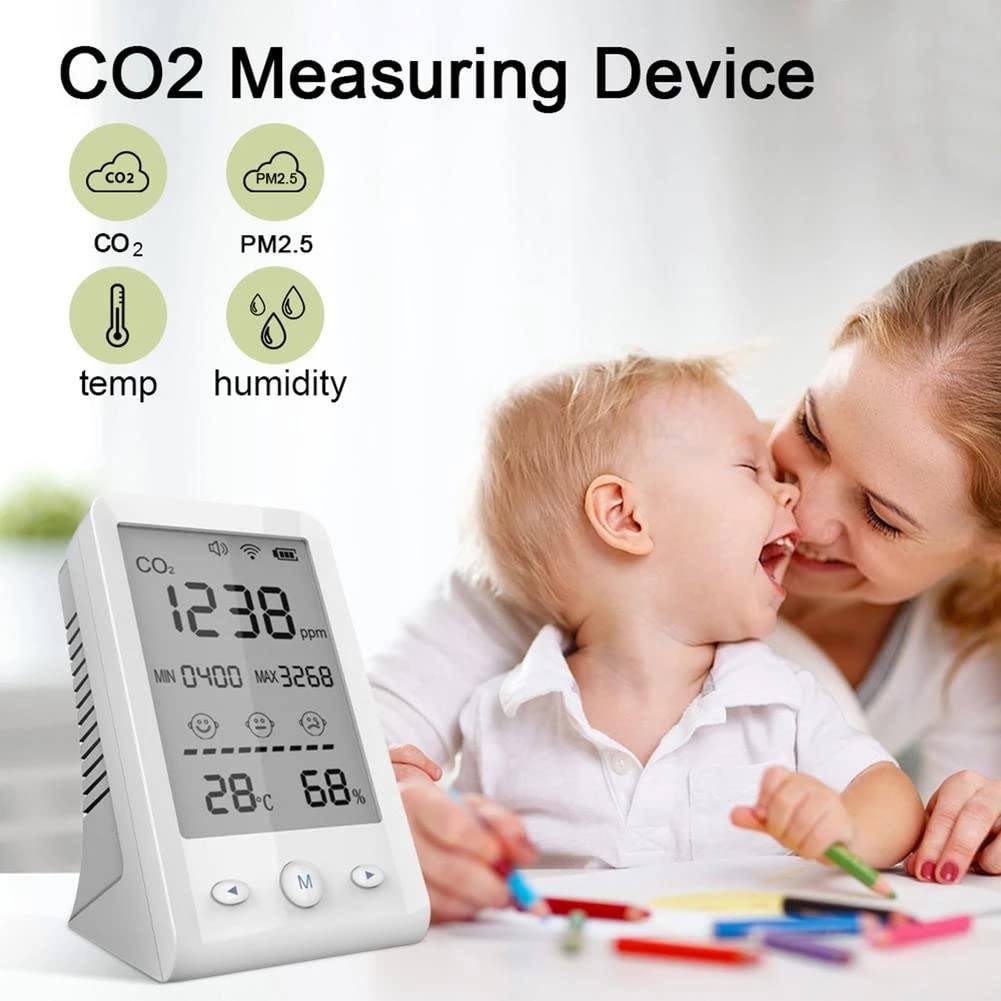 Termómetro medidor de CO2 probador de Sensor de Temperatura y Humedad Digital Monitor de Calidad del Aire Detector de dióxido de Carbono hogar Oficina Interior