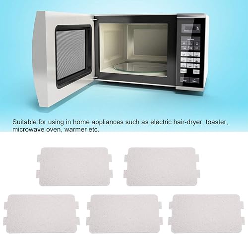 Miniatura 2 de 5 piezas de placa de mica para horno de microondas, accesorio de reparación de repuesto para placa de mica, para f20559y00ap (plateado)