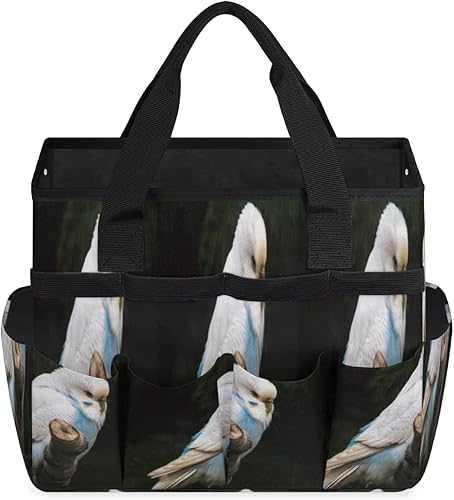 Miniatura 2 de Animal Birds Garden Tool Tote Bag for Women Men Gardening Tool Storage Bags with 10 Pockets Standable Garden Home Tool Kits Organizer for Indoor