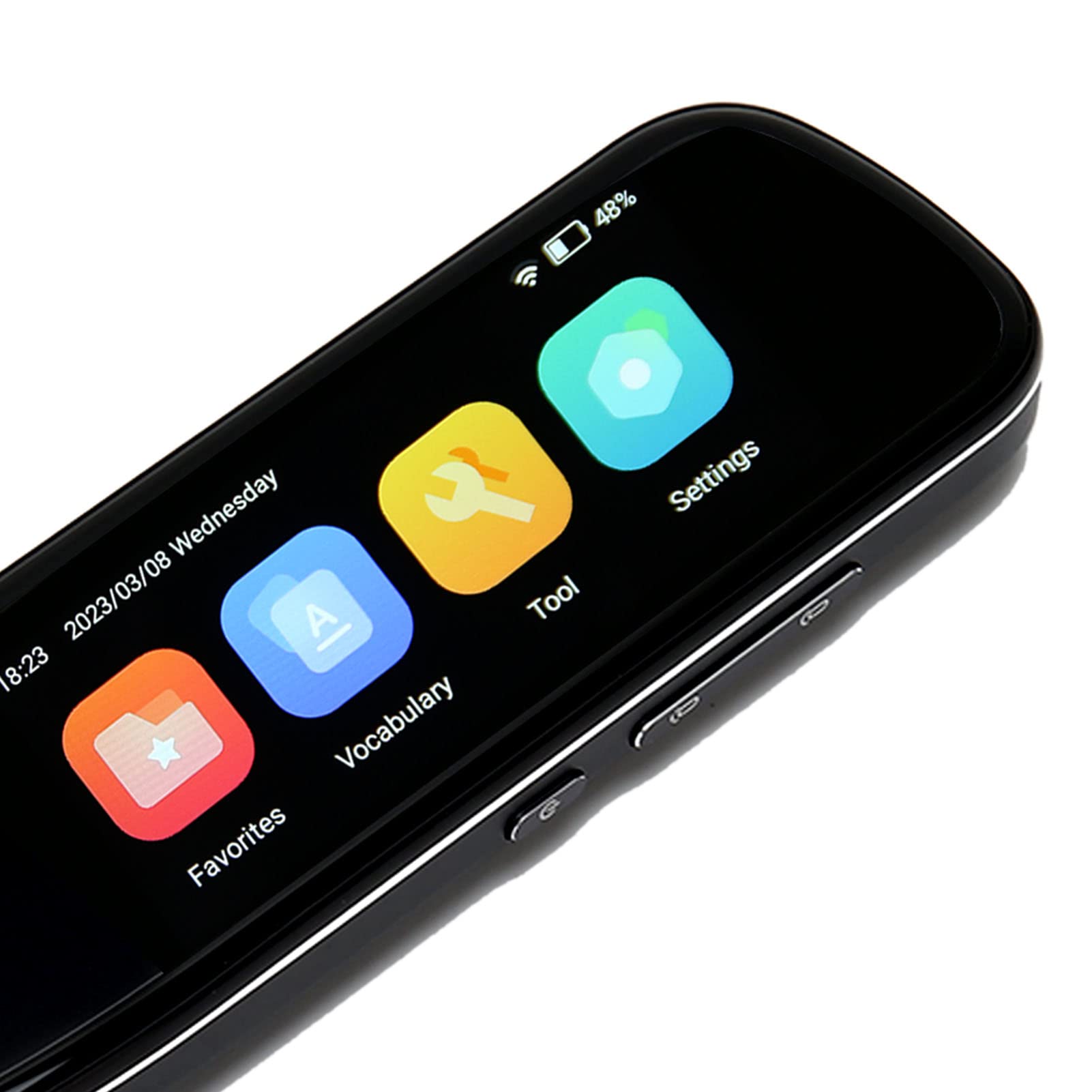 Motori di AI Reader AI Traduzione Multilingue -HD Screen per Viaggiatori e Studenti Elettronicamente (BLACK)