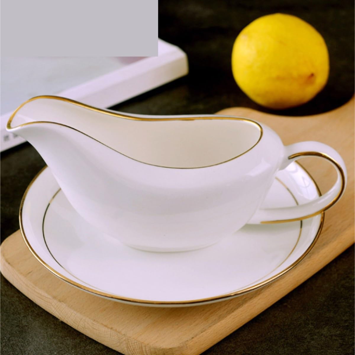 Contenitore per Condimenti Salsiera in Ceramica Bianca, Salsiera for Salsa, for Crema di Condimento for Insalata Salsiera Banchetto