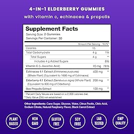 NutraChamps Elderberry Gummies with Vitamin C, Propolis & Echinacea - Immune System Support Gummy Vitamins for Adults & Kids - Max Strength 200mg Sambucus Antioxidant