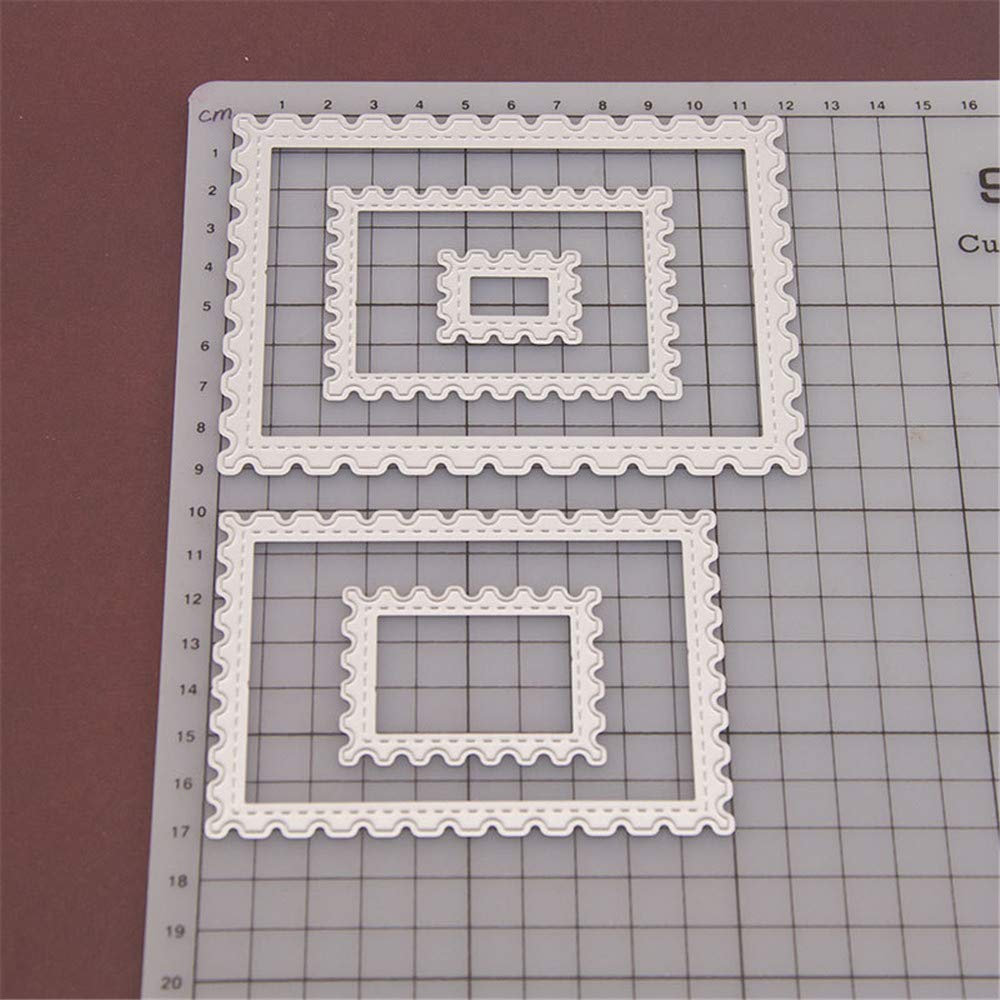 Set 5 Fustelle Rettangolari In Metallo Per Scrapbooking E Biglietti - Dimensioni Variabili Da 3,5x7,5 Cm A 10,5x14,5 Cm