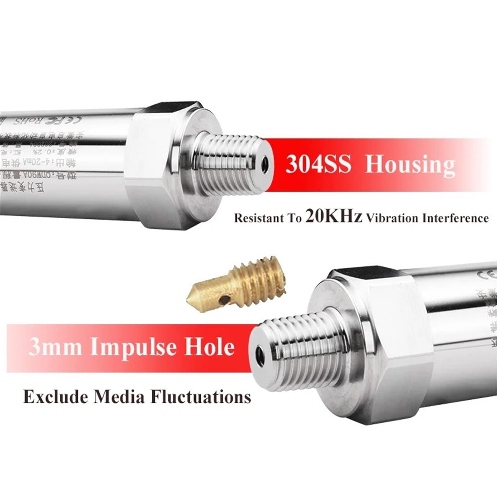 LCD Display Pressure Transmitter 4-20mA 0-5V 10V Output Air Water Liquid Oil Transducer Vacuum Pressure Negative Pressure Sensor Sensor(1-5V Output,0-160bar)