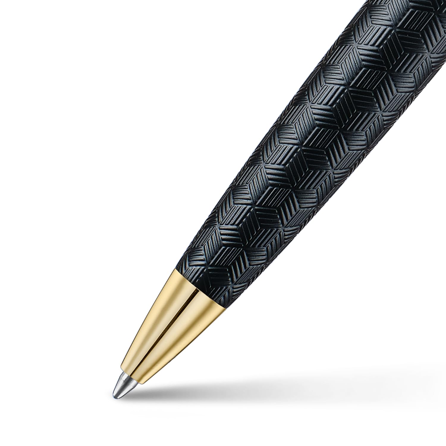 Sheaffer 300 Kugelschreiber Schwarz Graviert – Drehkugelschreiber mit Chromkappe & goldenen Akzenten, nachfüllbar, inkl. Geschenkbox, eleganter Schreibstift
