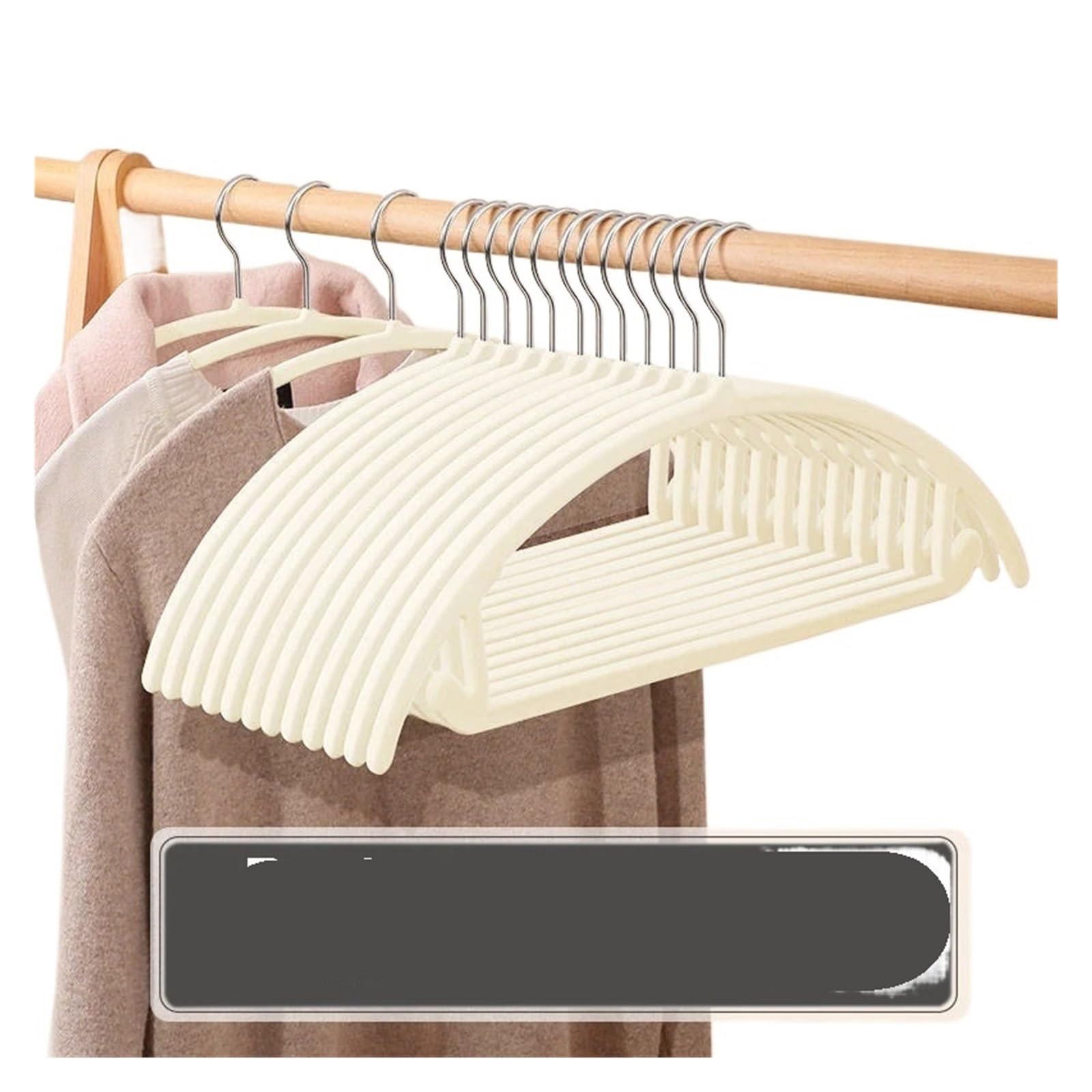 Rutschfeste Samt-Kleiderbügel – platzsparendes Design für Anzüge und Kleider, moderne halbrunde Form, perfekt für den Schrank und maximiert die Platzeffizienz