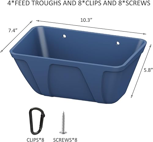 Miniatura 9 de Comedero colgante para pollos para cabra, oveja, lechón, ciervo, perro, pato, aves de corral, contenedor de alimentación pequeño para ganado de