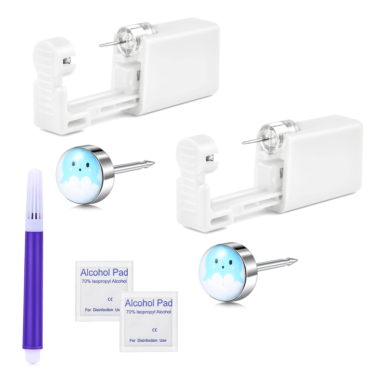 Buy JIESIBAO Ear Piercing Gun Kit,Self Ear Piercing Kit Disposable Self