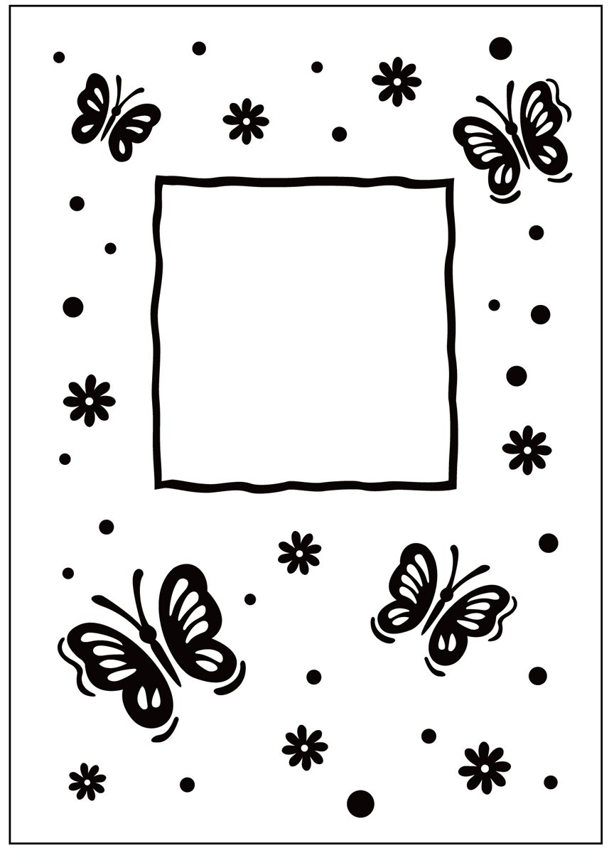 Darice Carpetas de estampación, Plantilla Mariposa, Plastic, 10,8 x 14,6 cm