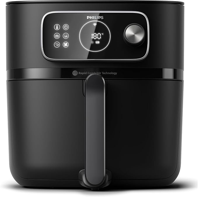 Philips Airfryer Combi 7000 Serie XXL – 8,3 l (2 kg), 22-in-1-Heißluftfritteuse, WiFi-Verbindung, 99% weniger Fettzugabe** mit Rapid CombiAir, HomeID App, Schwarz (HD9876/90) Philips Airfryer Combi 7000 Serie XXL – 8,3 l (2 kg), 22-in-1-Heißluftfritteuse, WiFi-Verbindung, 99% weniger Fettzugabe** mit Rapid CombiAir, HomeID App, Schwarz (HD9876/90)