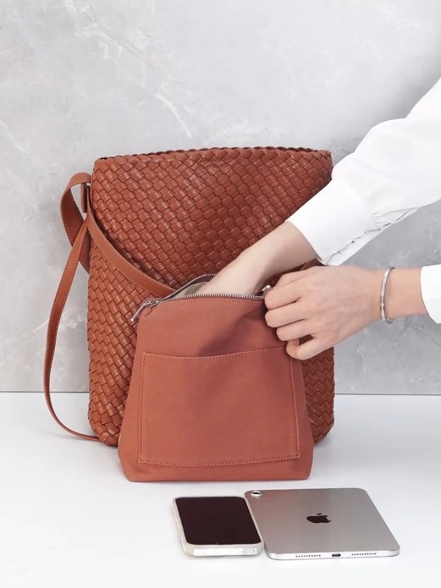 Bolso Tote Grande de Cuero Vegano para Mujer miniatura 6