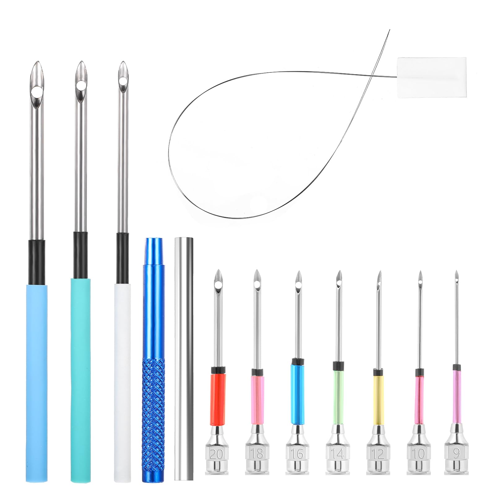 COMNICO Lot De 10 Aiguilles à Poinçonner, Kit De Broderie Réglable