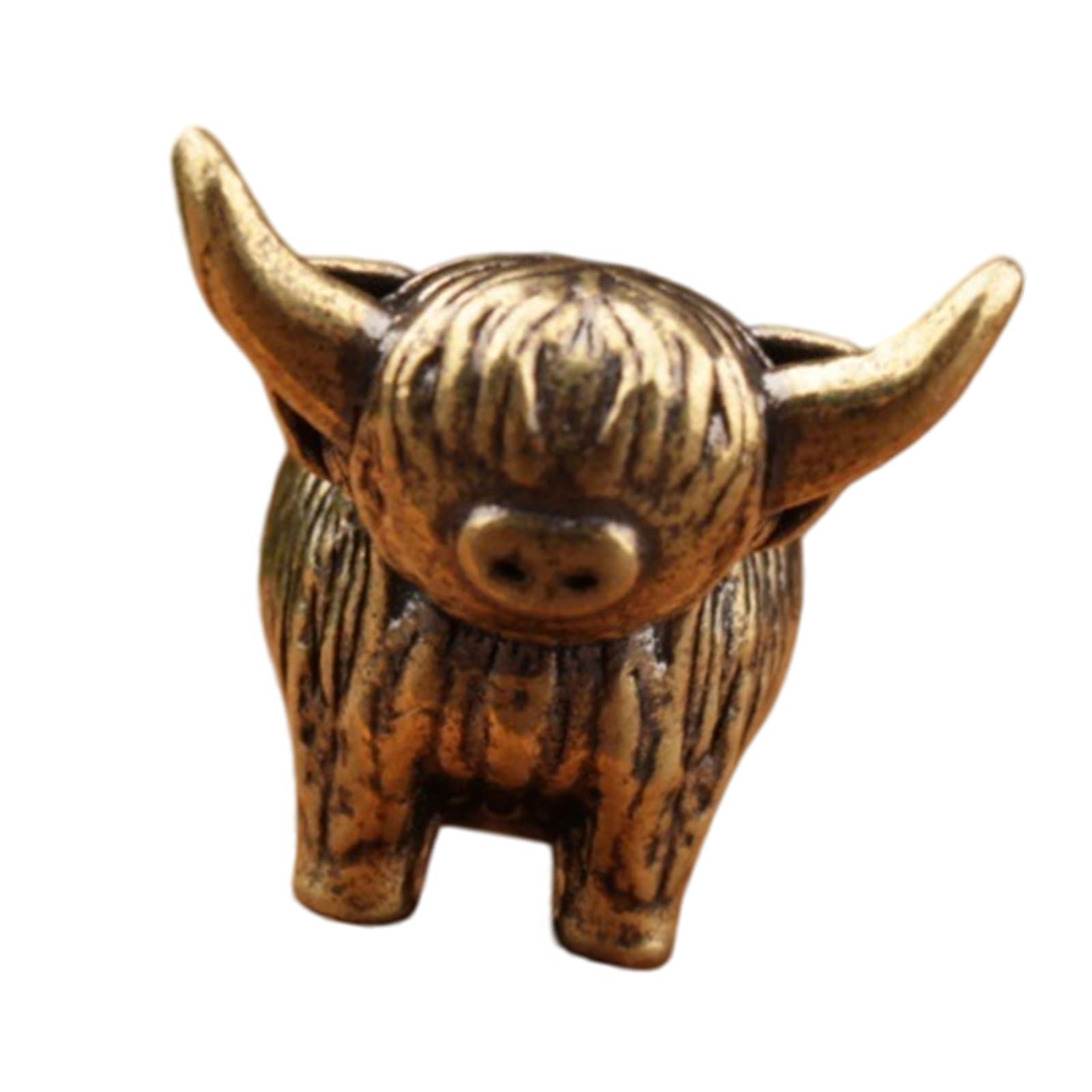 Hsyzygian Highlands Cow Statue for Outdoor Decors, Figurines for Outdoor Garden Bookshelf Desk Step Edges Table Decors Scottish Statue