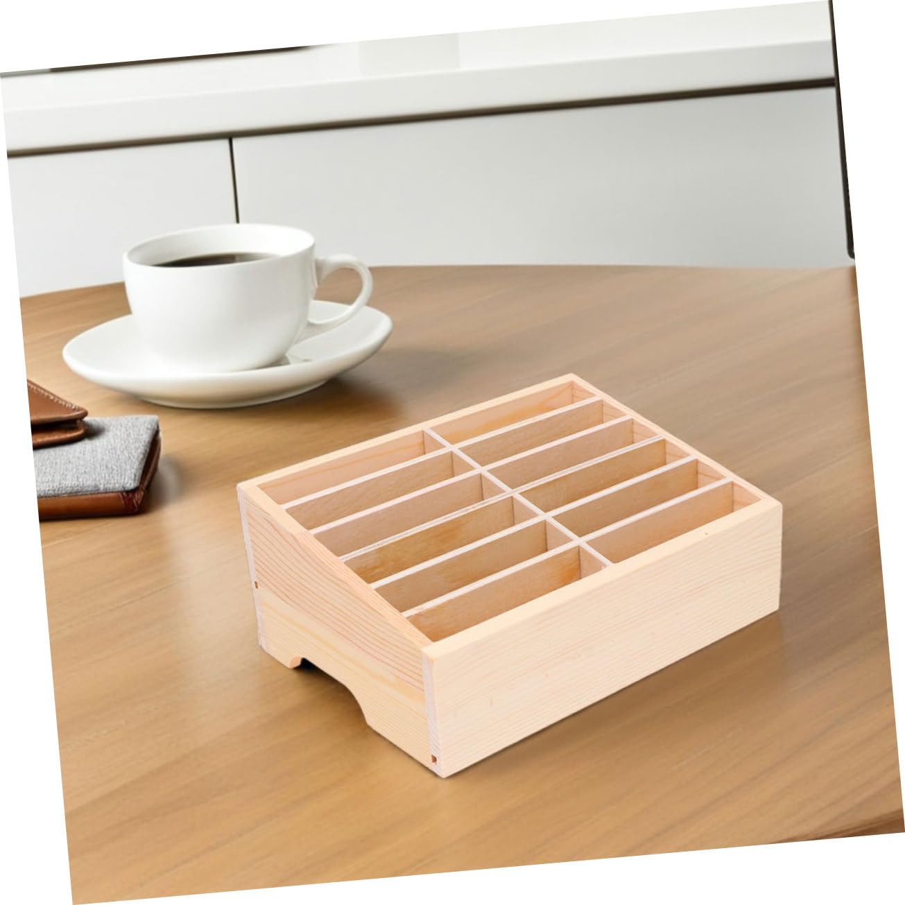 2 Pezzi Organizer Scrivania in con Scomparti Multipli Scatola Cellulare per Aula e Ufficio Supporto Versatile per Telefoni Penne e Piccoli Oggetti