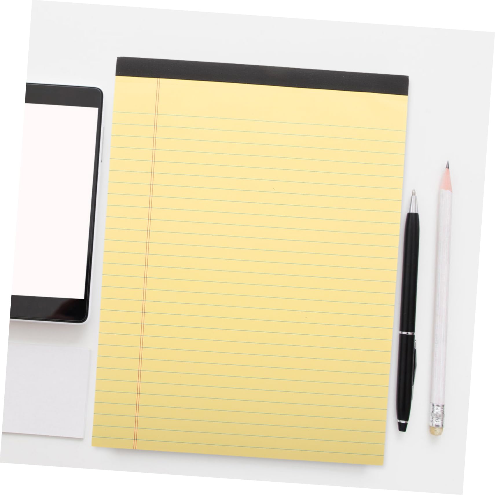 Uonlytech Blocchi per Note A4 Gialli 6 Pezzi Pagine a Righe e Design Strappabile in Pasta di Legno, Quaderno per Studenti e Professionisti, per Ufficio e Journaling