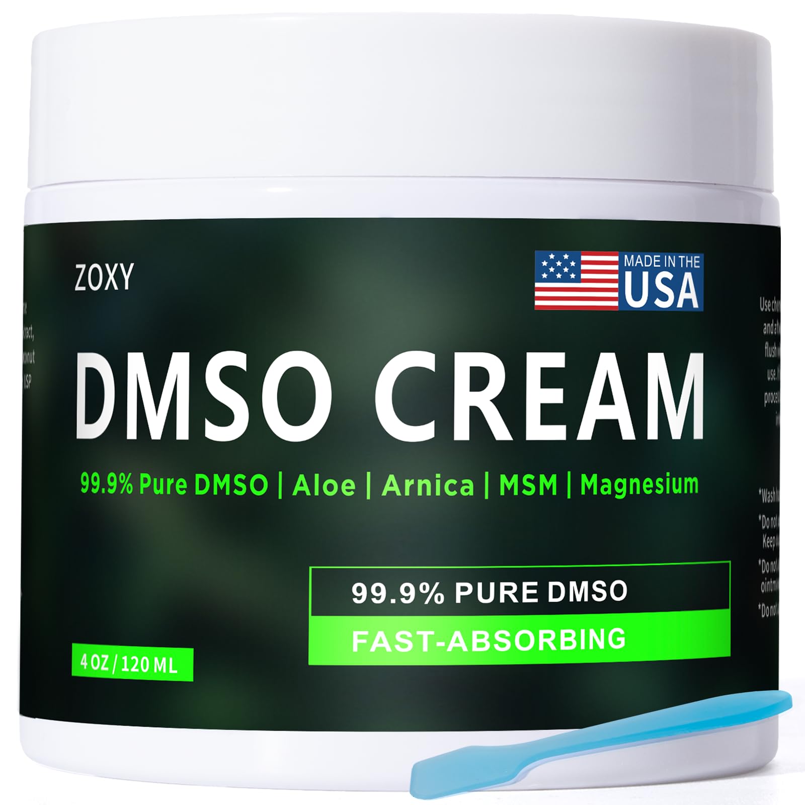 Amazon.com: ZOXY DMSO Cream, 99.9% Pure, with Magnesium, MSM