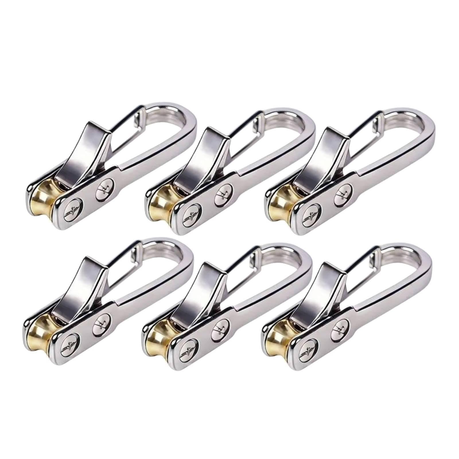 6 Pezzi Tenditore Corda con Rullo Ottone Regolatore Paracord Facile Blocca Corda Regolabile Portatile per Campeggio Viaggio in Tenda