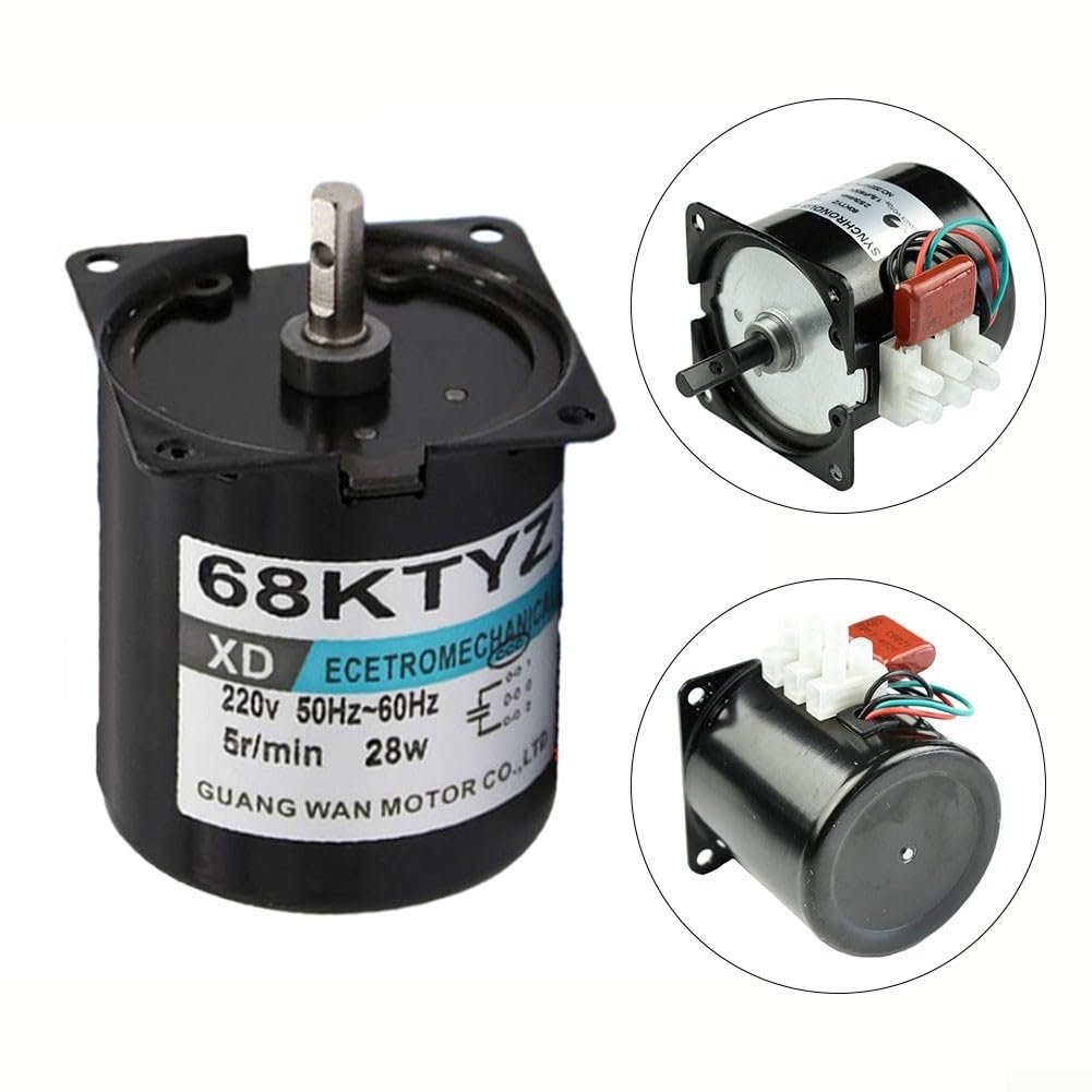 1 moteur synchrone à aimant permanent compact 220 V AC Moteur synchrone 68 KTYZ Moteur synchrone à aimant permanent 2 5 tr/min 110 tr/min Idéal pour la maison/le bureau (2,5 tr/min)