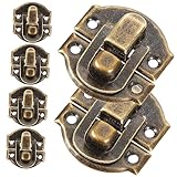 IWOWHERO 10個アンティーク調合製ジュエリーボックスラッチ 小型木箱用フックロック 梱包用バックル ネジ付きで取り付け簡単