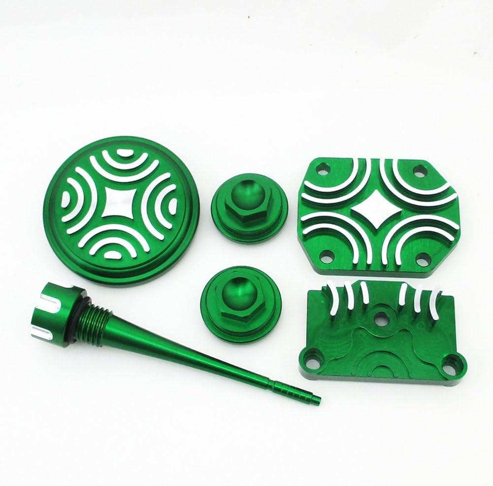 Race-Guy CNC Aluminum Engine Dress Up Kit for Chinese 50cc 70cc 90cc 110cc 125cc Engine Pit Dirt Bike Motorcycle Green