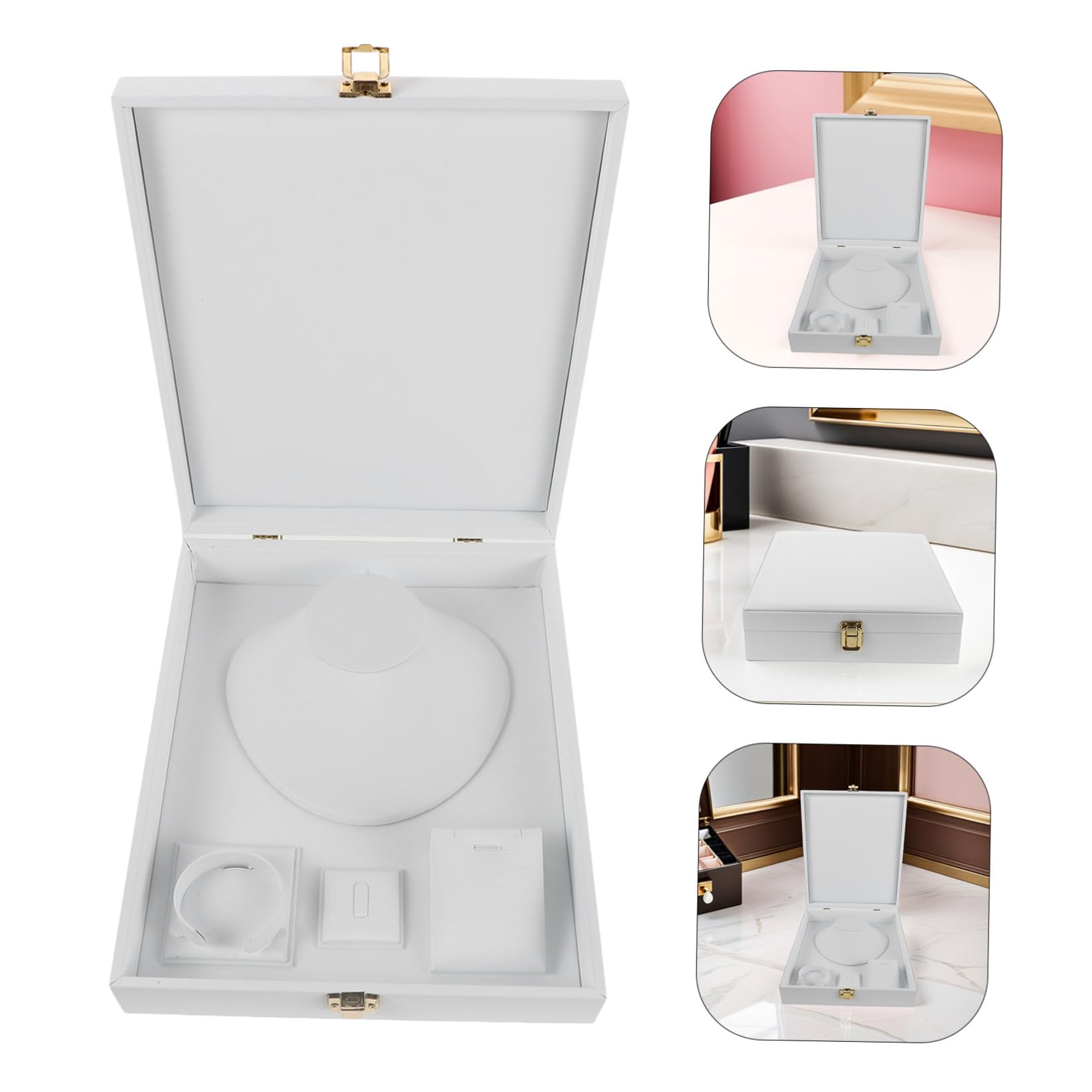 FOMIYES Caja De Almacenamiento De Joyas A Prueba De Polvo Organizador De Collares Organizador De Joyas Para Collares Y