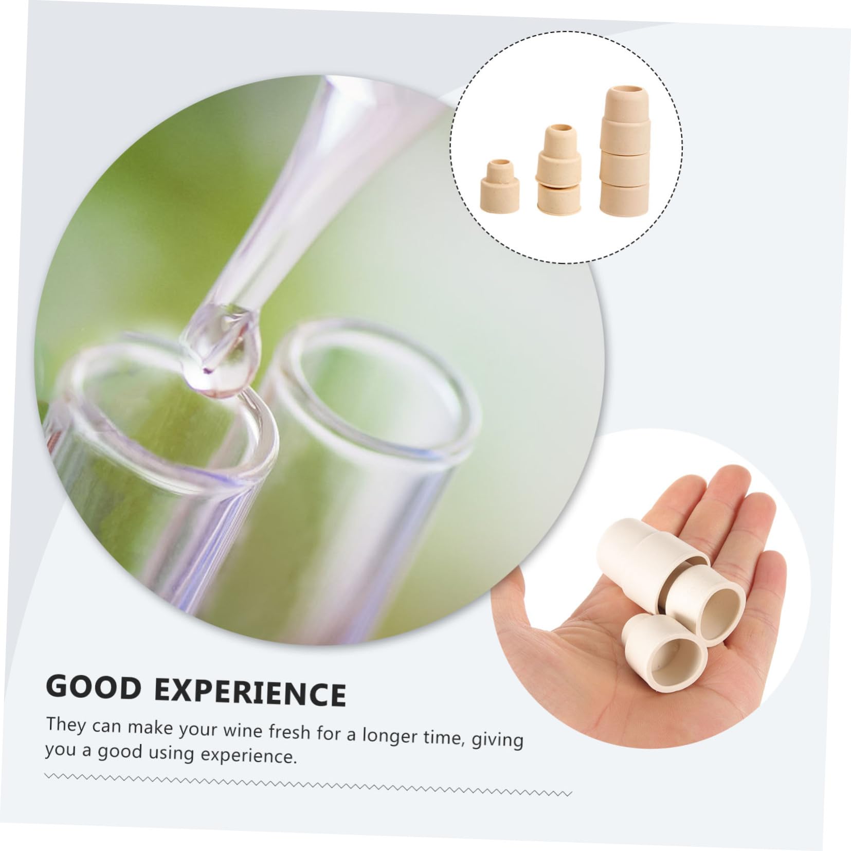 MAGICLULU 4 Ensembles Lot De 4 Compacts Pour Tubes Verrerie Appareils De Laboratoire Tubes À Essai Flacons Pichets Accessoires Pour La Maison Caoutchouc Naturel 30 pièces * 4