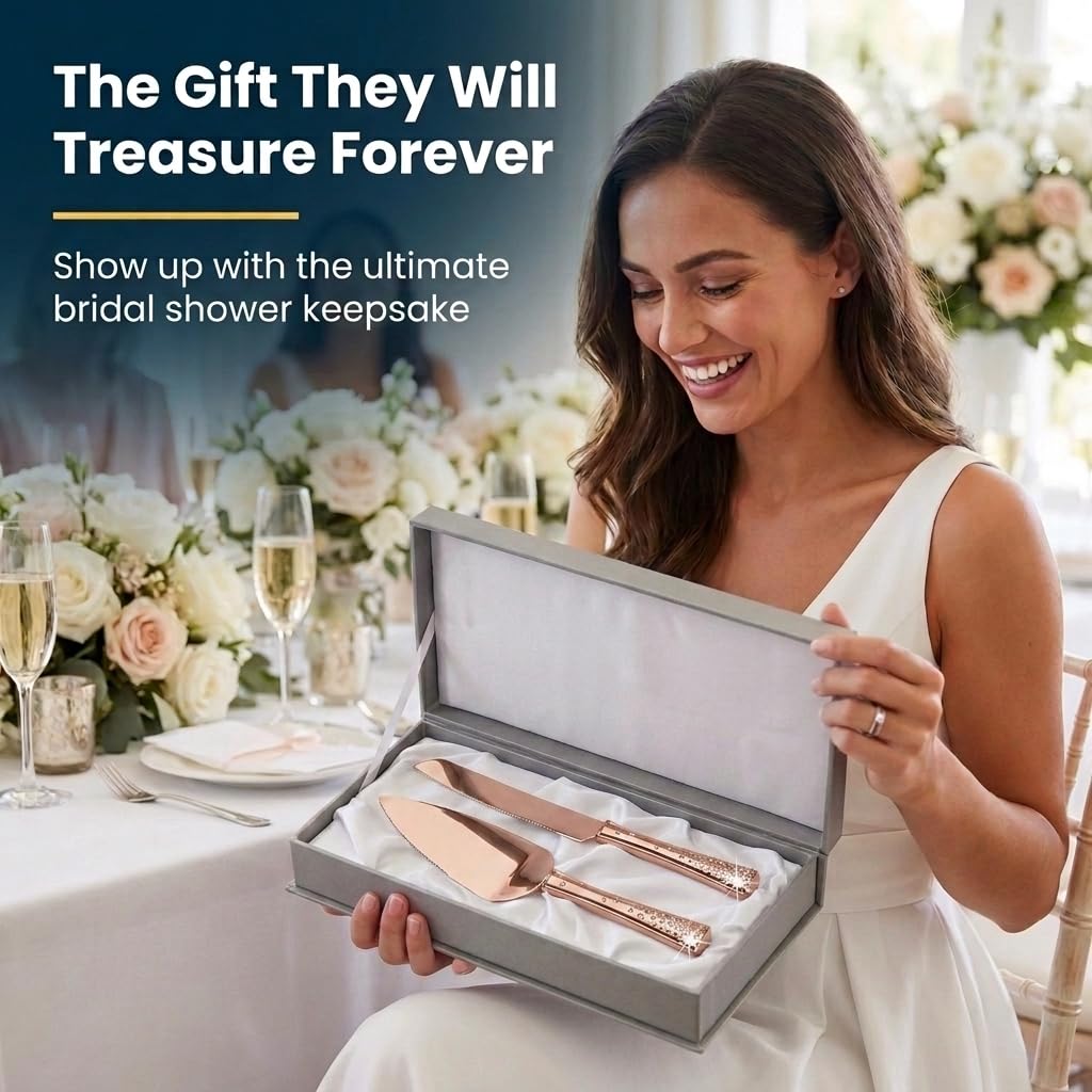 Amazon | Creative Gifts Galaxy ローズゴールドナイフとサーバー