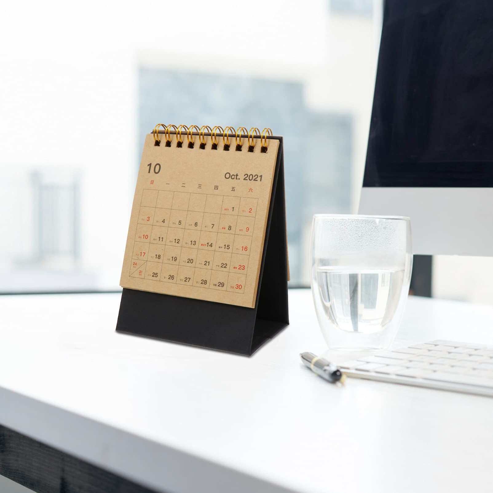 10 Stück 2022 2022 unbedruckter Tischkalender Notizkalender 2022 Kalender einfacher Kalender Retro-Dekor Schreibtischdekoration Kalender für Schreibtisch Büro Papier Tischdekoration kleine