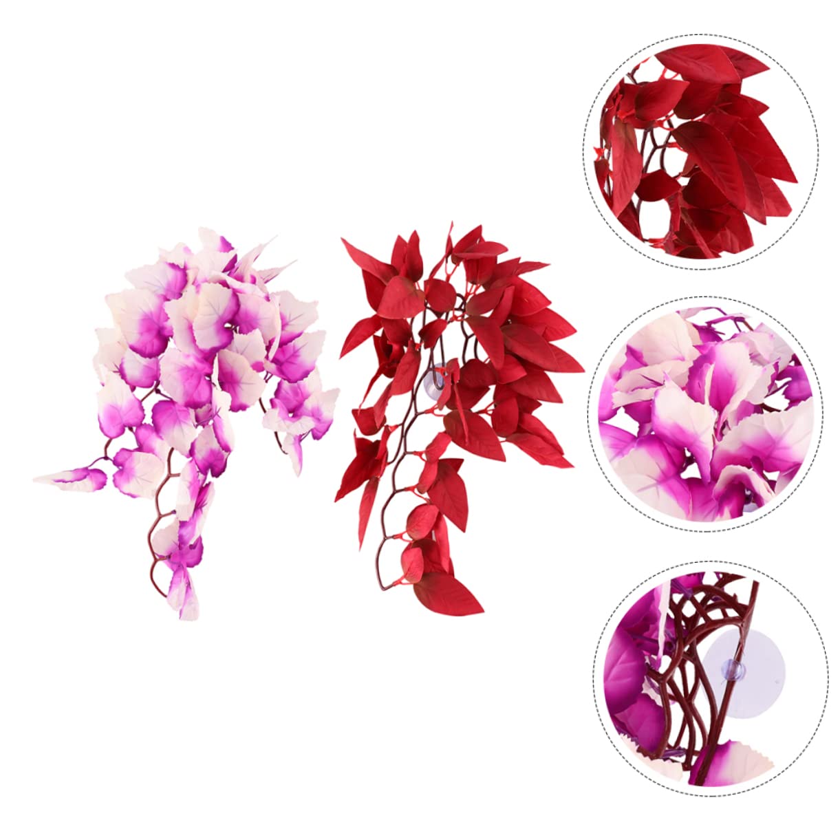 ABOOFAN 10piezas Plantas Falsas Decorativas para Terrarios De Reptiles Accesorios De Reptiles Resistentes Al Desgaste Plantas para Acuarios y Terrarios