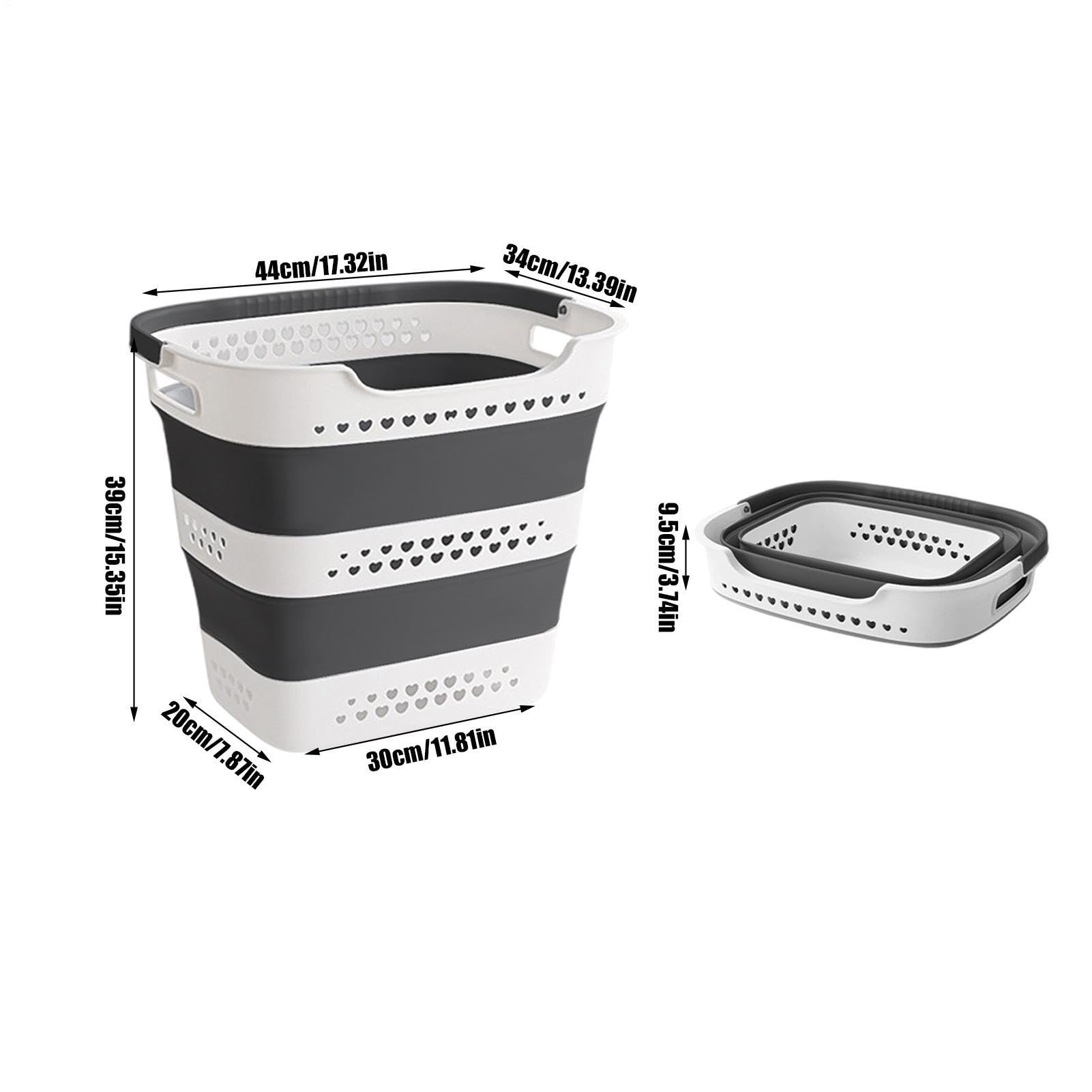 Cesta Ropa Cubo Portátil Con Asa Y 42 L Alta Capacidad