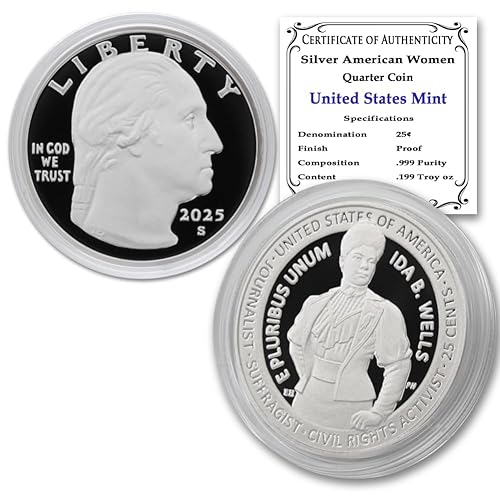Miniatura 3 de 2025 S Juego de (5) monedas de plata a prueba de plata de edición limitada para mujeres americanas (en cápsula) con certificado de autenticidad 25