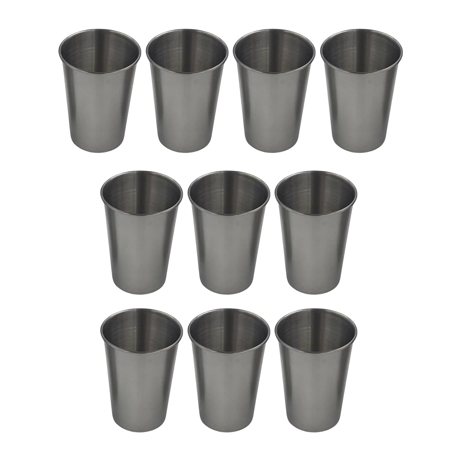 Xinsheinelry 10Pieces Portable Stainless Steel Barwares Beverage Cups with Designs for Functional Drink Option Insulated Drinking Tumblers